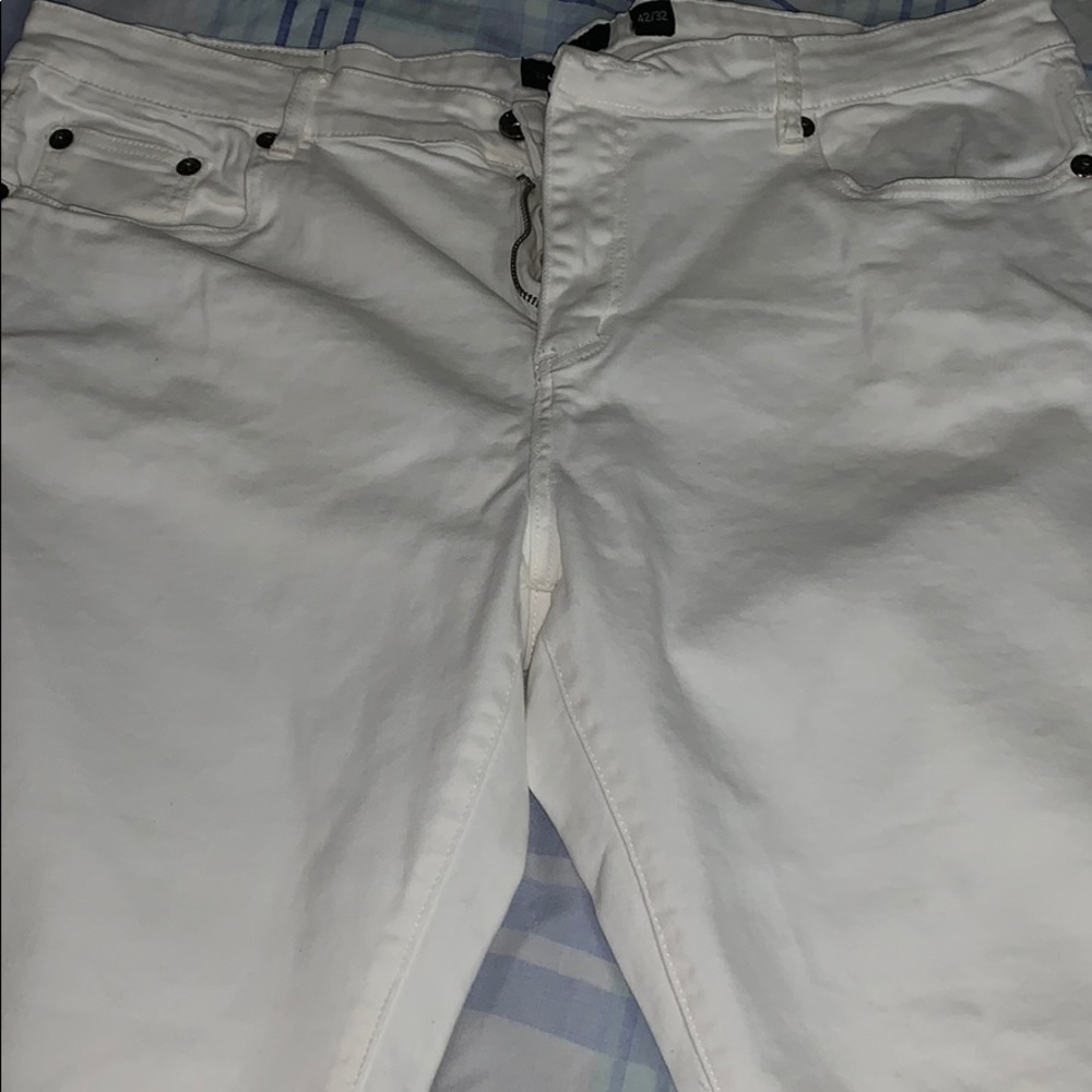 White ripped jeans